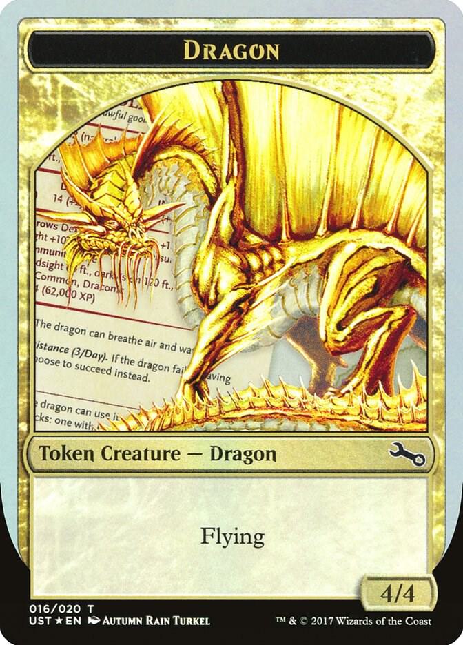 Dragon Token (Gold) 16 card from Unstable