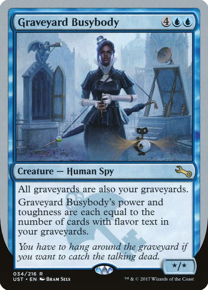 Graveyard Busybody 34 card from Unstable