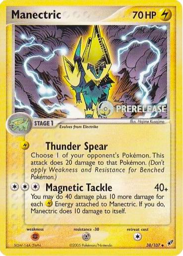 Manectric (Prerelease) 38/107 card from Nintendo Promos