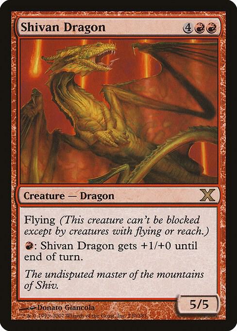 Shivan Dragon 230 card from 10th Edition