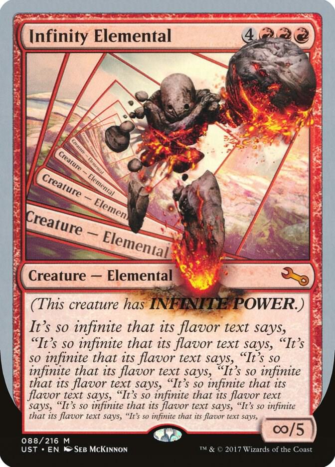 Infinity Elemental 88 card from Unstable