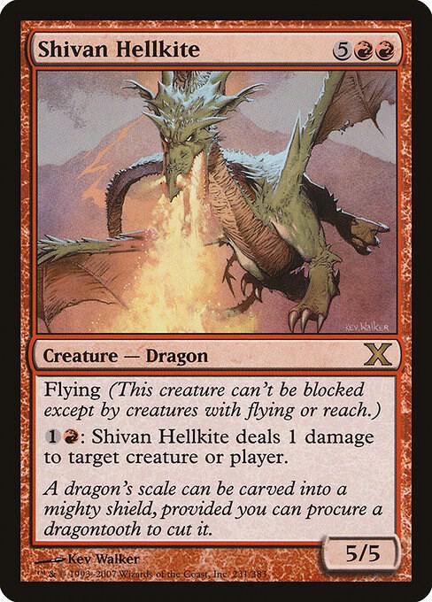 Shivan Hellkite 231 card from 10th Edition