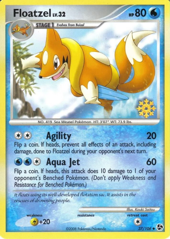 Floatzel - 37/106 037/106 card from Countdown Calendar Promos