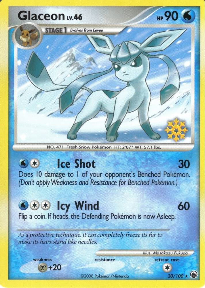Glaceon - 20/100 020/100 card from Countdown Calendar Promos