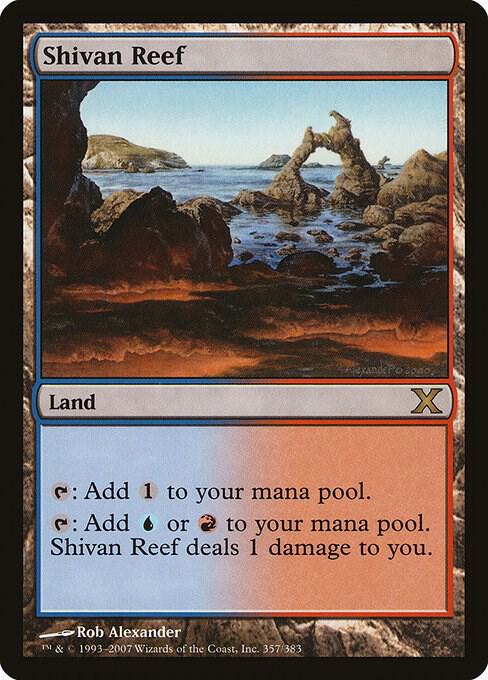 Shivan Reef 357 card from 10th Edition