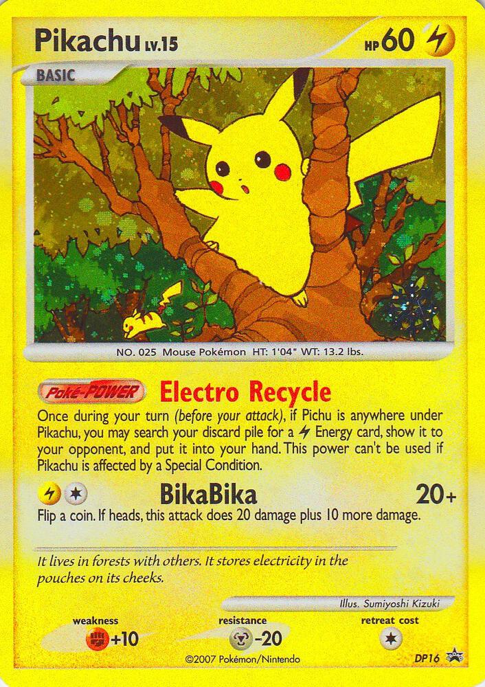 Pikachu DP16 card from Countdown Calendar Promos
