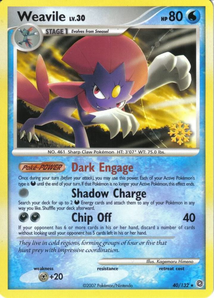 Weavile - 40/132 040/132 card from Countdown Calendar Promos