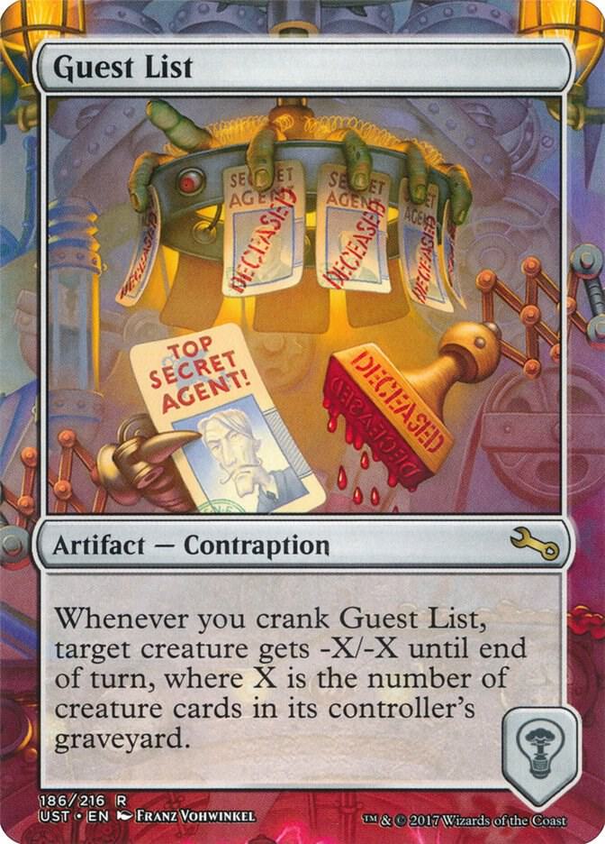Guest List 186 card from Unstable