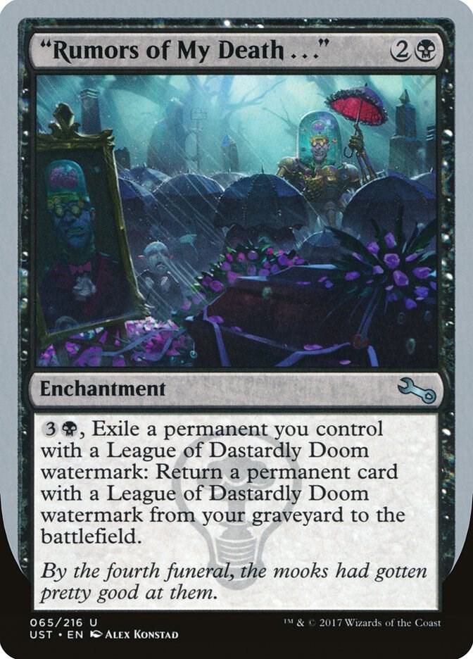 Rumors of My Death . . . 65 card from Unstable