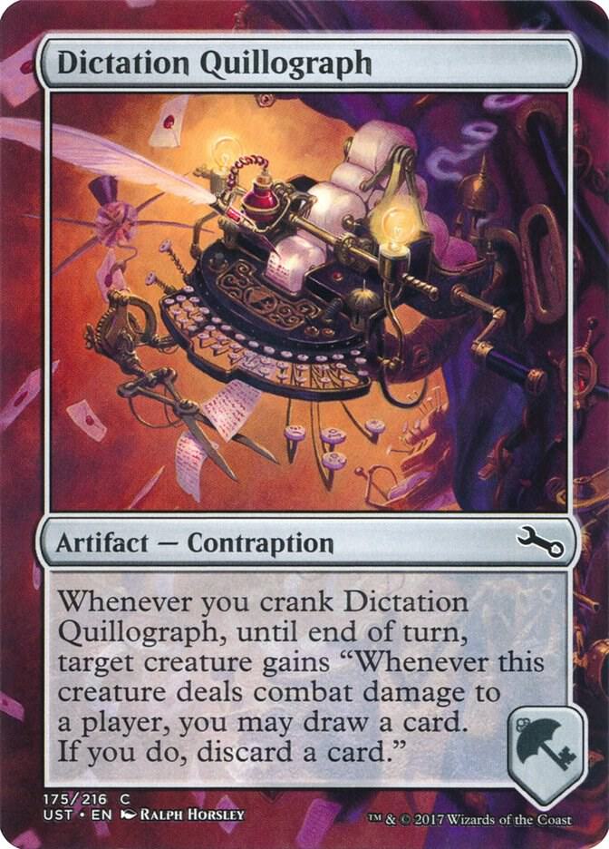 Dictation Quillograph 175 card from Unstable