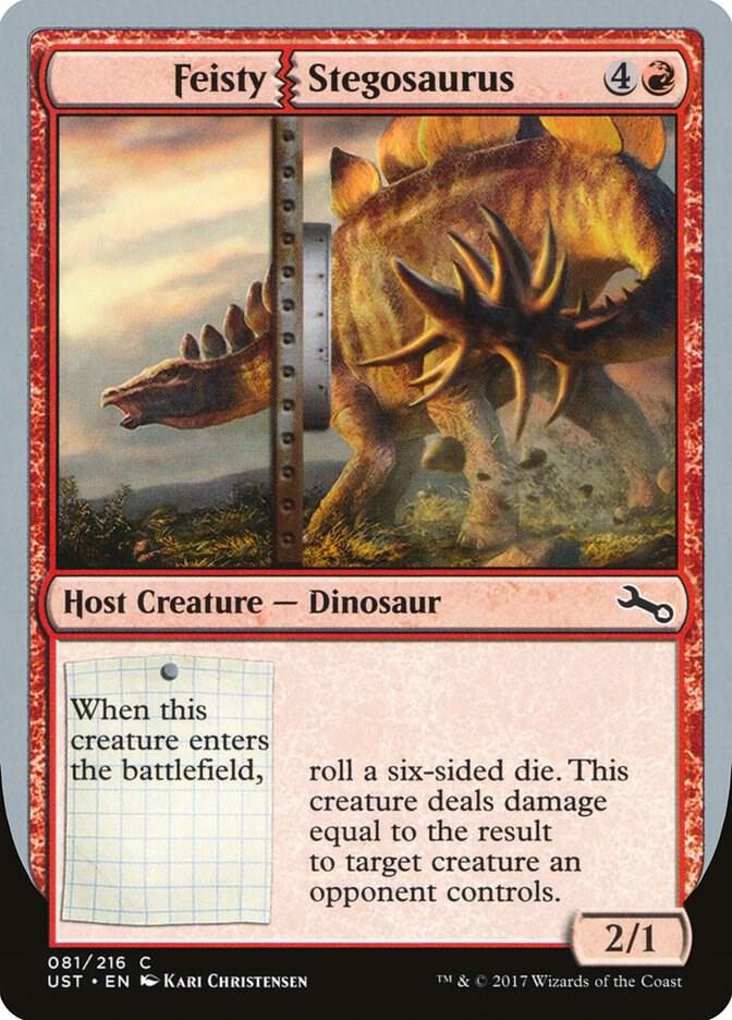 Feisty Stegosaurus 81 card from Unstable