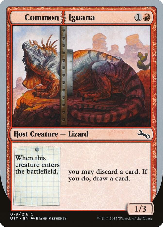 Common Iguana 79 card from Unstable