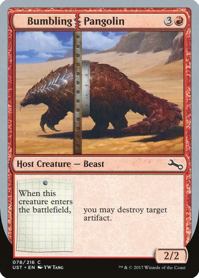 Bumbling Pangolin 78 card from Unstable