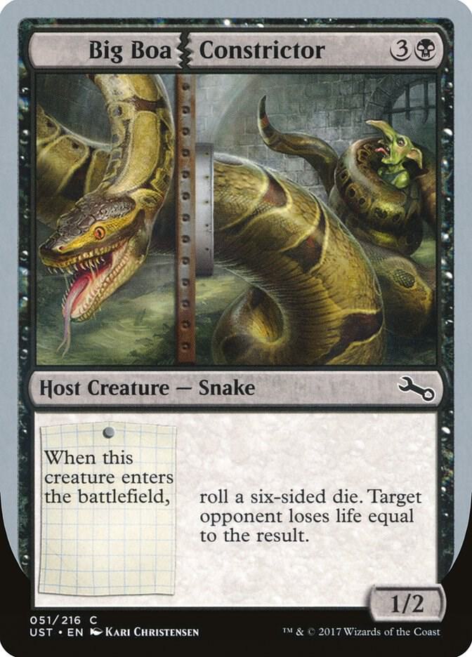 Big Boa Constrictor 51 card from Unstable