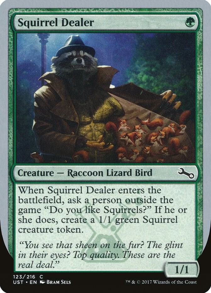 Squirrel Dealer 123 card from Unstable