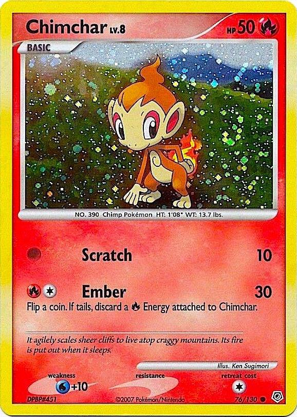 Chimchar - 76/130 (Cosmos Holo) 076/130 card from Miscellaneous Cards & Products