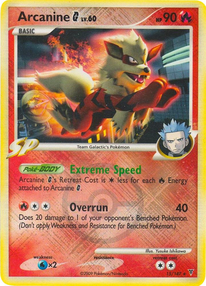 Arcanine G - 15/147 (League Promo) 015/147 card from League & Championship Cards
