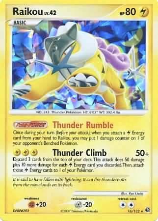 Raikou - 16/132 (Cracked Ice Holo) 016/132 card from Miscellaneous Cards & Products