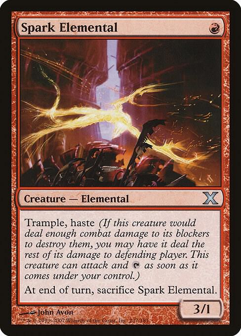 Spark Elemental 237 card from 10th Edition