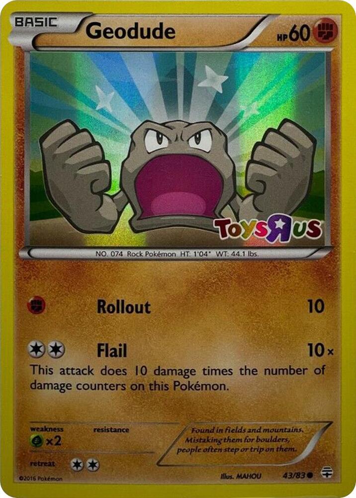 Geodude - 43/83 (Toys R Us Promo) 043/083 card from Miscellaneous Cards & Products