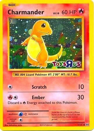 Charmander - 9/108 (Toys R Us Promo) 009/108 card from Miscellaneous Cards & Products