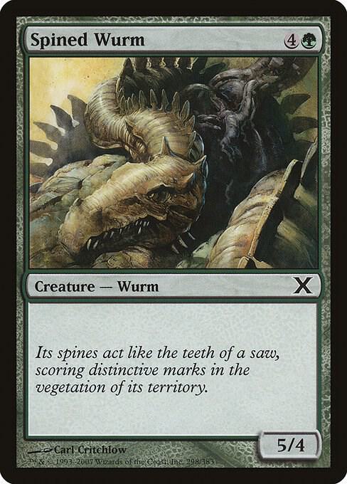 Spined Wurm 298 card from 10th Edition