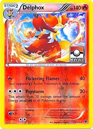 Delphox - 13/124 (Pokemon League) 013/124 card from League & Championship Cards