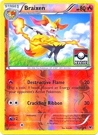 Braixen - 12/124 (Pokemon League) 012/124 card from League & Championship Cards
