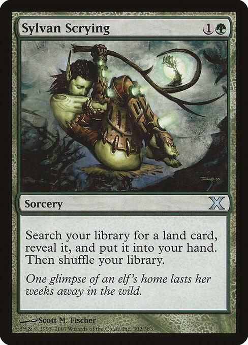 Sylvan Scrying 302 card from 10th Edition