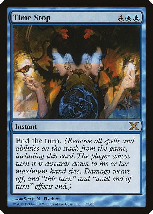 Time Stop 117 card from 10th Edition