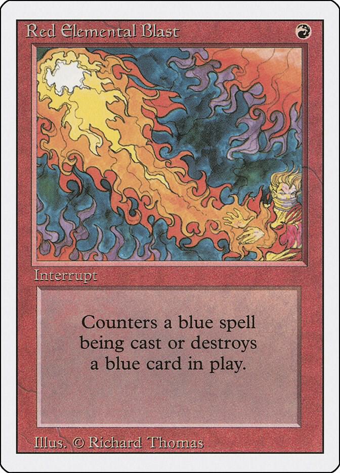 Red Elemental Blast card from Revised Edition
