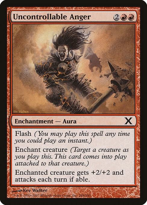 Uncontrollable Anger 244 card from 10th Edition