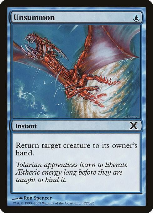 Unsummon 122 card from 10th Edition