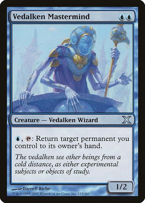 Vedalken Mastermind 123 card from 10th Edition