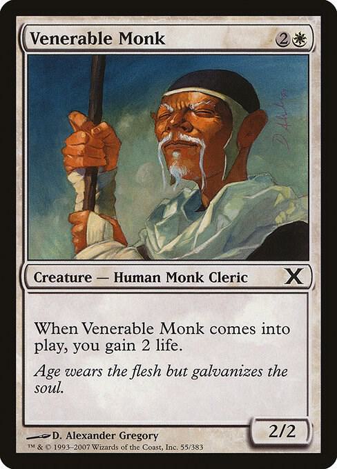 Venerable Monk 55 card from 10th Edition