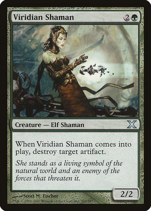 Viridian Shaman 308 card from 10th Edition