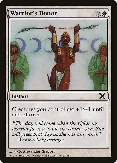 Warrior's Honor 58 card from 10th Edition