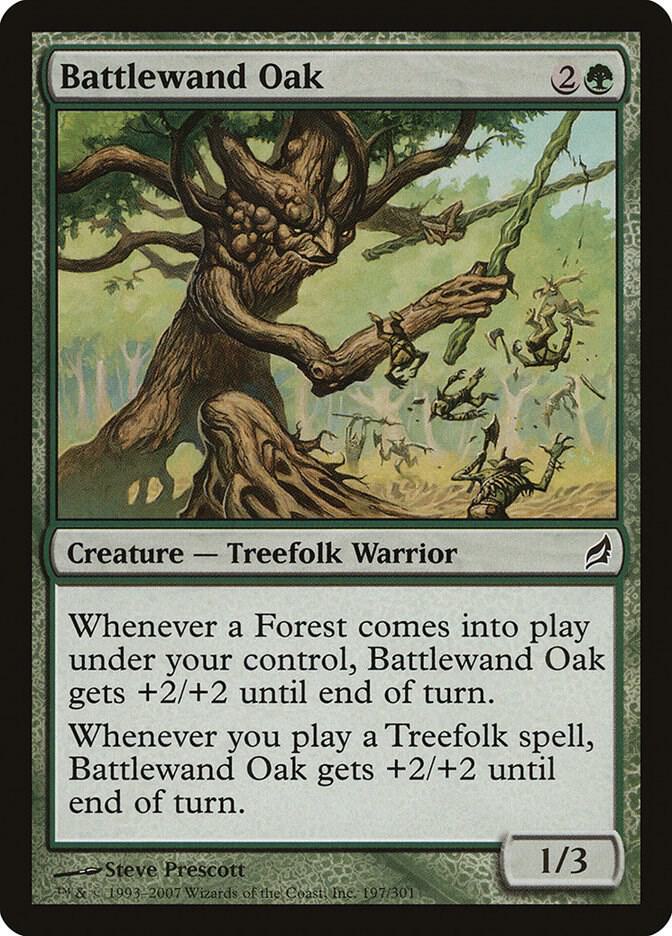 Battlewand Oak 197 card from Lorwyn