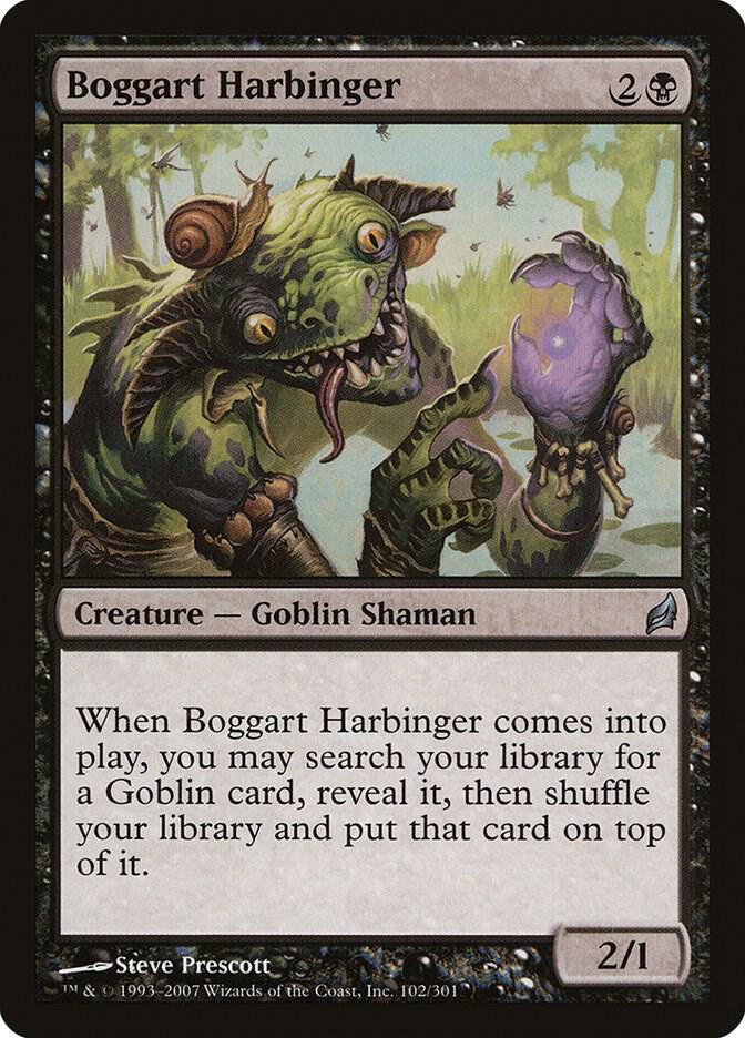 Boggart Harbinger 102 card from Lorwyn