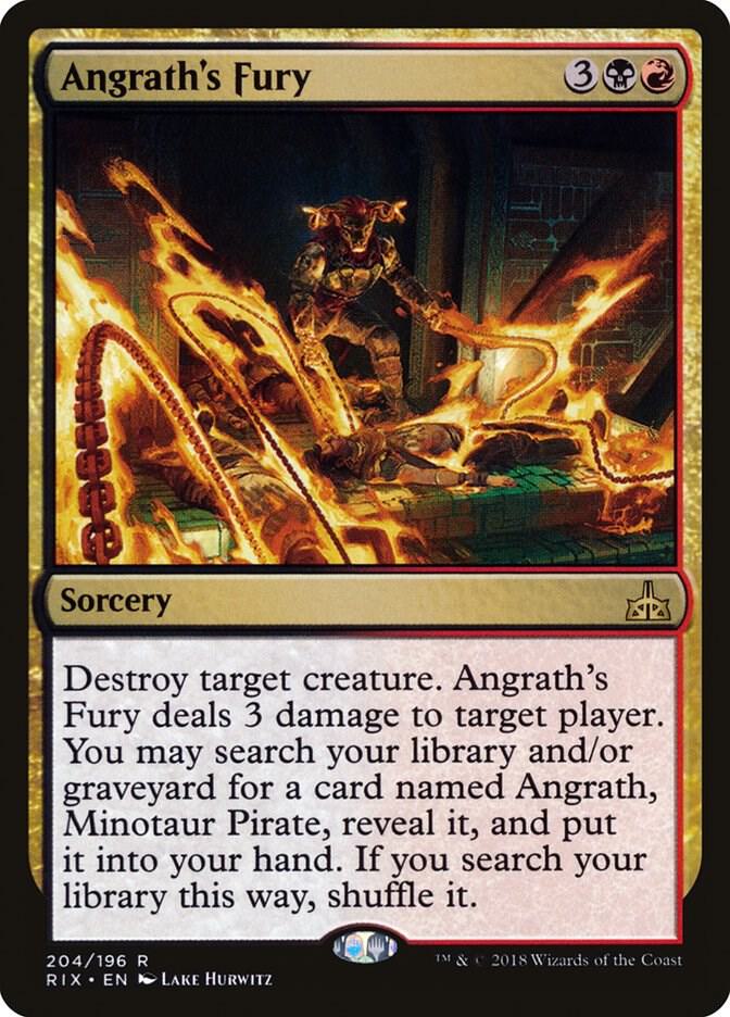 Angrath's Fury 204 card from Rivals of Ixalan