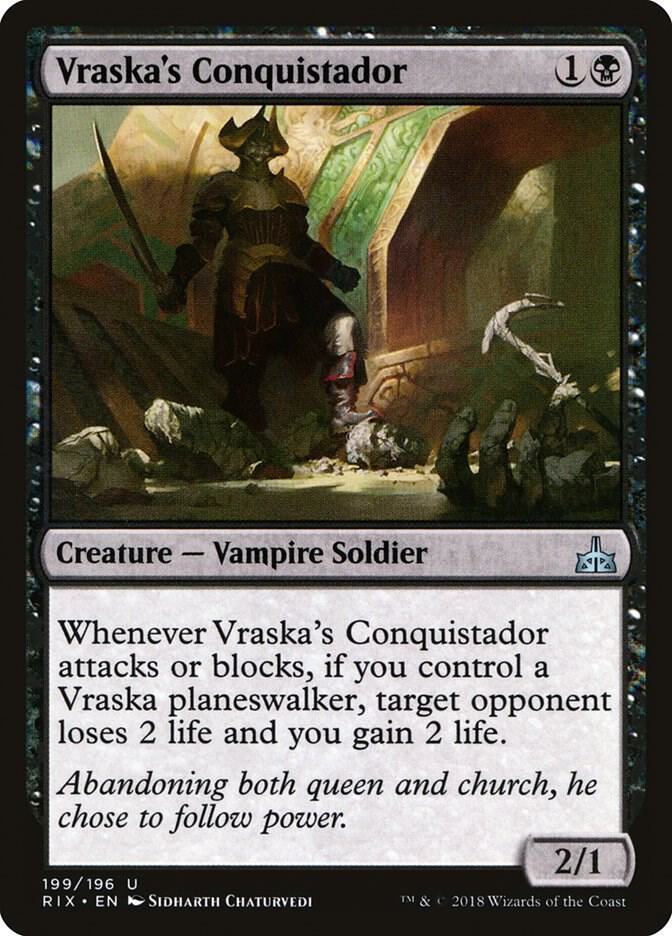 Vraska's Conquistador 199 card from Rivals of Ixalan