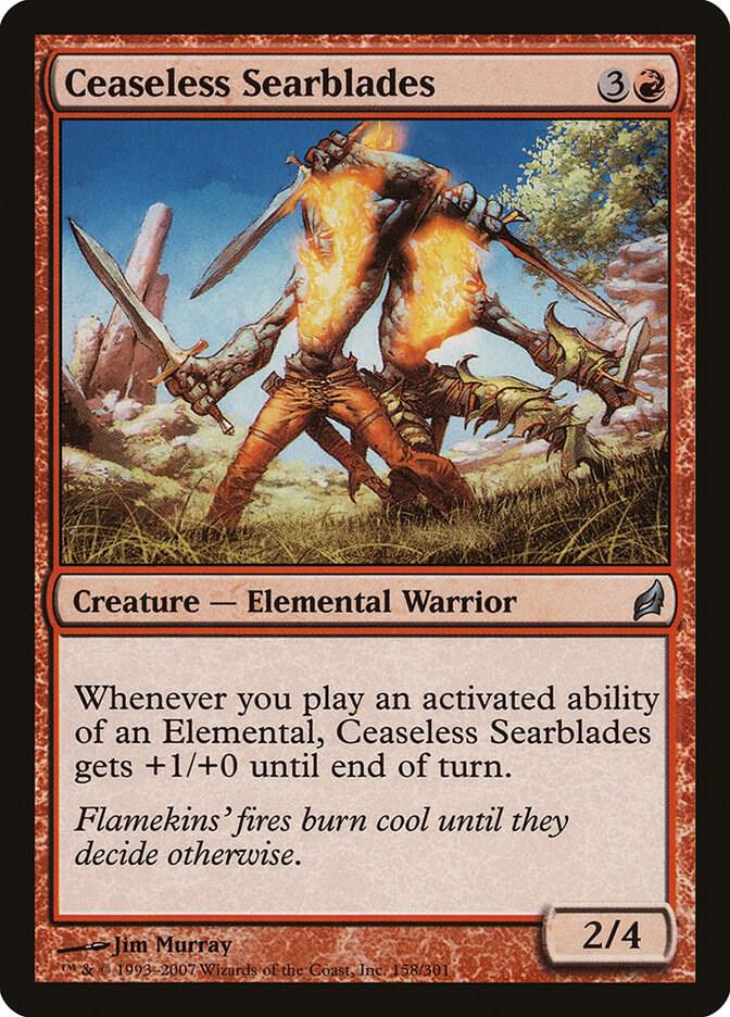 Ceaseless Searblades 158 card from Lorwyn