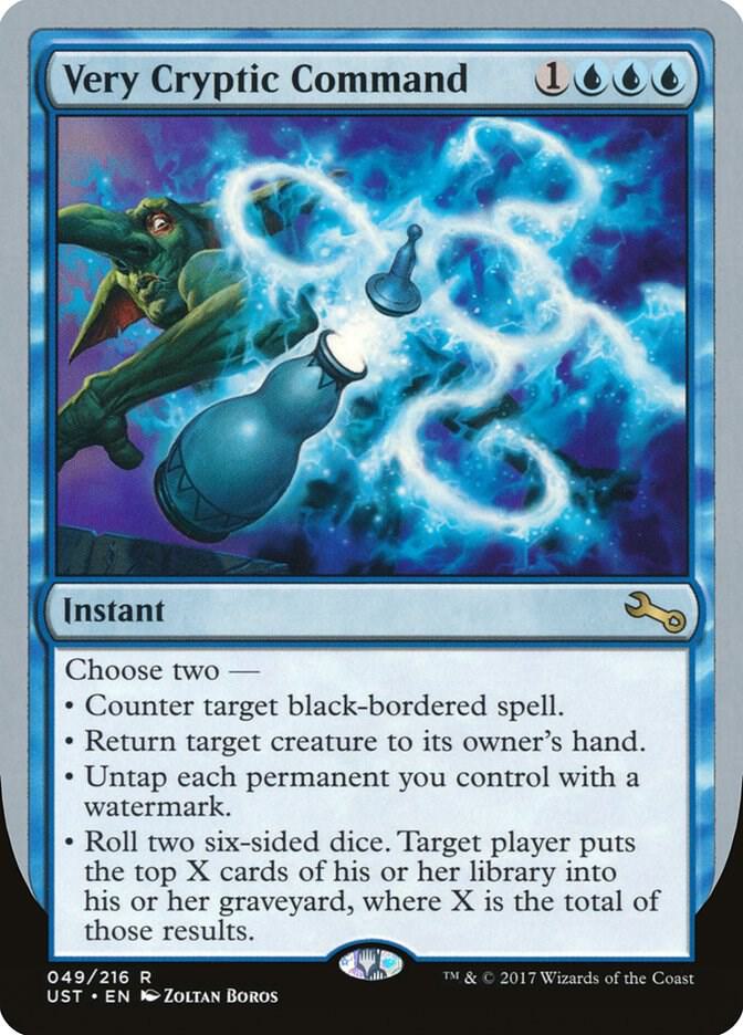 Very Cryptic Command (E) 49 card from Unstable