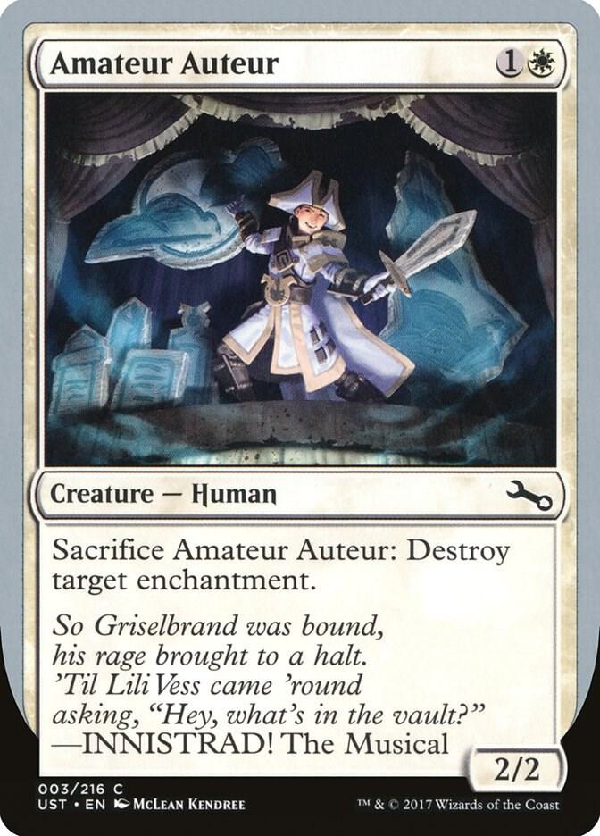 Amateur Auteur (B) 3 card from Unstable