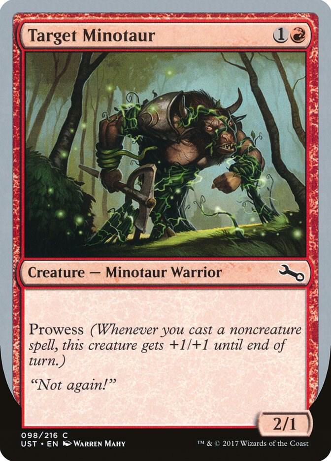 Target Minotaur (D) 98 card from Unstable
