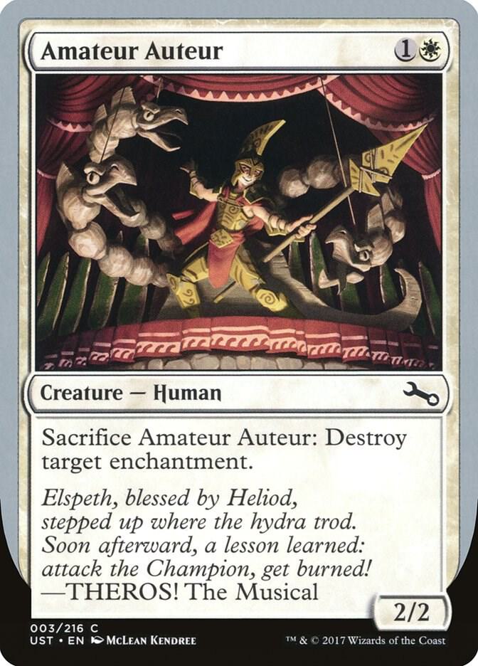 Amateur Auteur (C) 3 card from Unstable