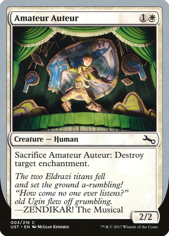 Amateur Auteur (D) 3 card from Unstable