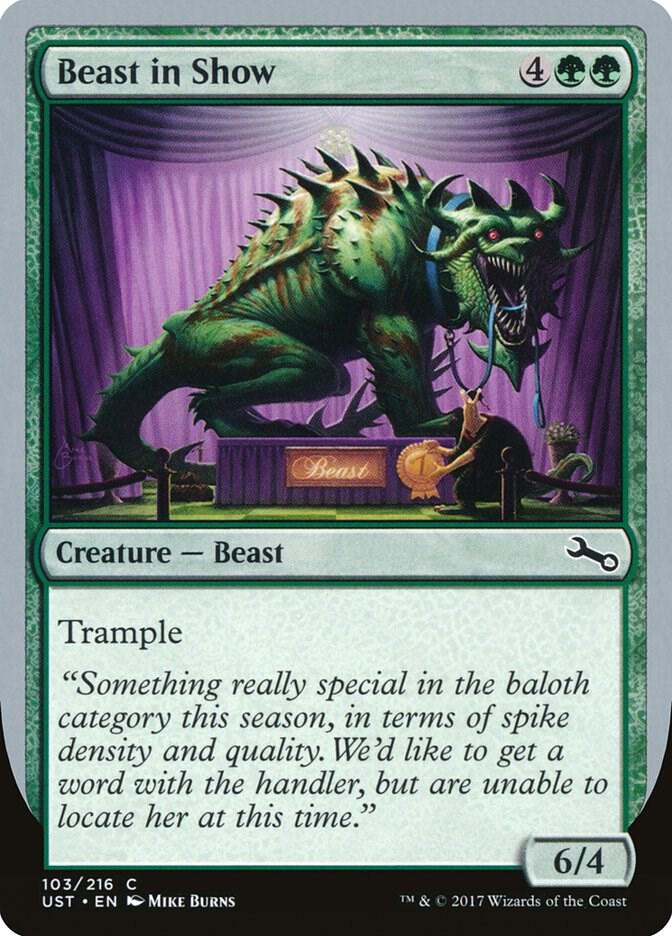 Beast in Show (C) 103 card from Unstable