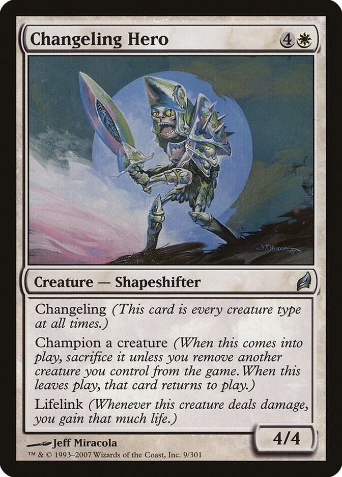 Changeling Hero 9 card from Lorwyn