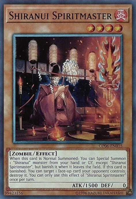 Shiranui Spiritmaster OP06-EN015 card from OTS Tournament Pack 6